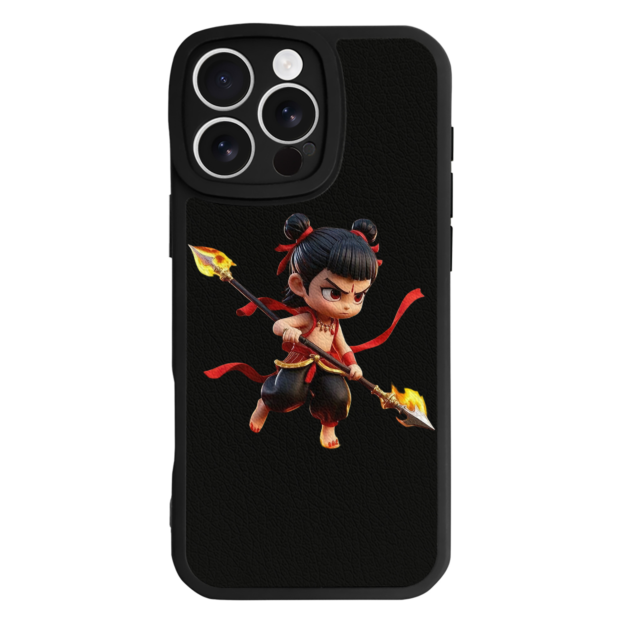 （画像用） Ne Zha 2 ナタ 魔童の大暴れ 【iPhone 16シリーズ対応】シリコンスマホケース（レザー調） 材質：シリコン